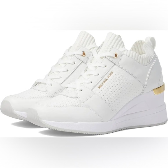 MICHAEL Michael Kors White Georgie Knit Trainer Size 9.5 LNC - Picture 3 of 10